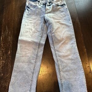 Women's Light Blue Straight Leg Jeans